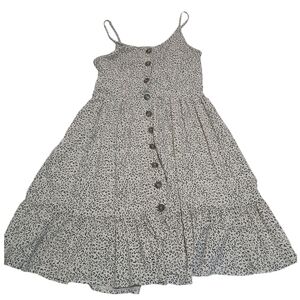 Cheetah Animal Print Button Front Dress Size Medium